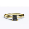 varitsa-jewellers - Solitaire Gold Engagement Ring with 0.35ct Princess Cut Black Onyx- 01SG04O